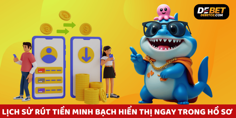 Lịch sử rút tiền minh bạch hiển thị ngay trong hồ sơ người dùng